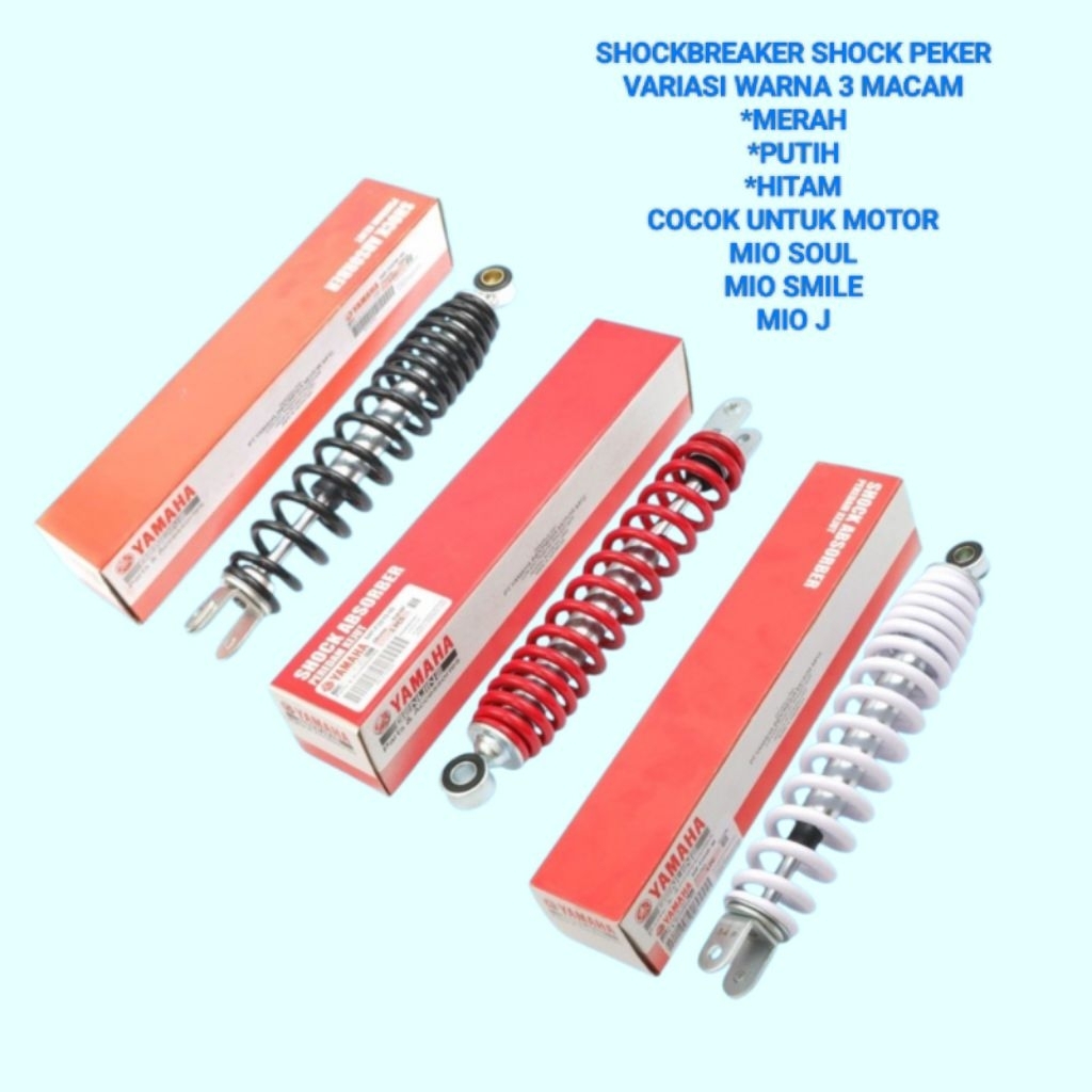 shockbreaker shock peker Mio j Mio soul Mio sporty Mio gear Mio m3 ada 3 variasi warna merah putih h