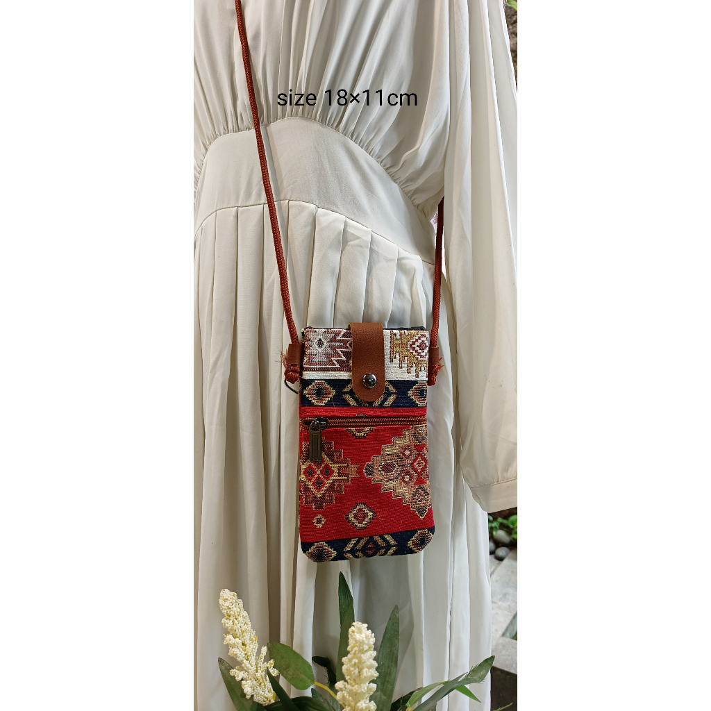 Tas HP slempang asli Turki Ukuran 18×11 cm