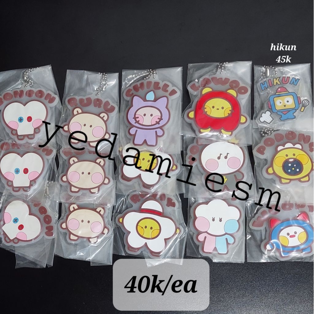 [READY STOCK INA SIAP KIRIM] OFFICIAL TRUZ KEYCHAIN KEYRING HIKUN RURU BONBON ROMY CHILLI LAWOO YOCH
