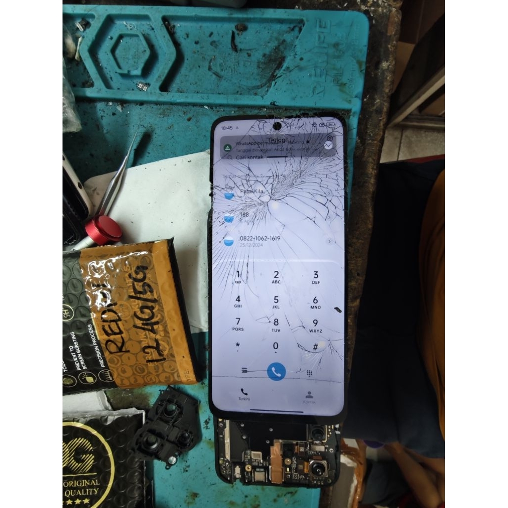 LCD ORIGINAL COPOTAN REDMI 12 MINUS TS PECAH