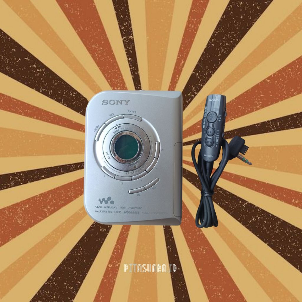 Walkman Sony Wm-Fx495 Mega Bass Autoreverse tape player kaset pita jadul radio Fm/Am