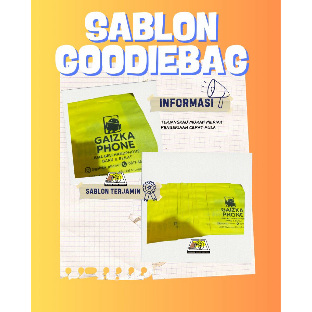 

Sablon Custom Goodiebag