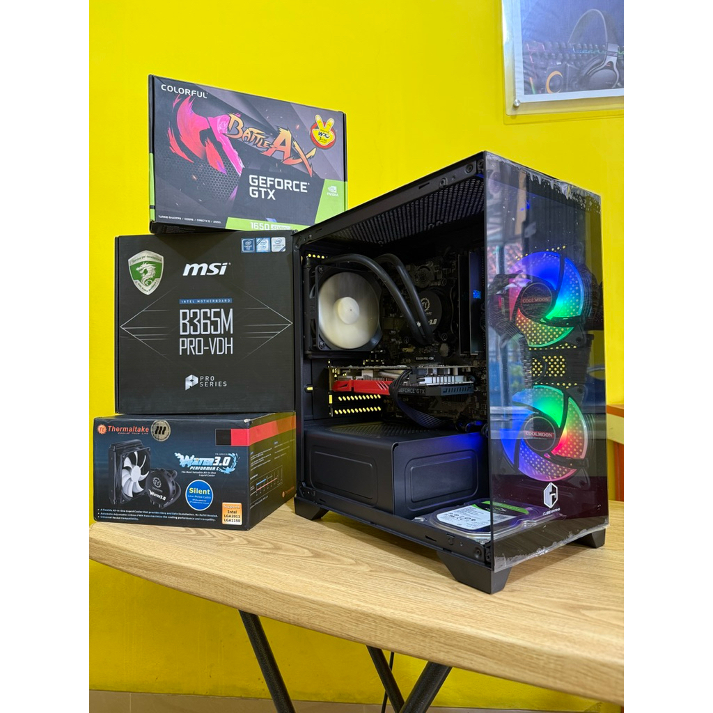 PC GAMING RENDER FARMING i5-8400 Mb Msi B365 watercooling thermal take 3.0 Gtx 1659 Super 4g Ddr6