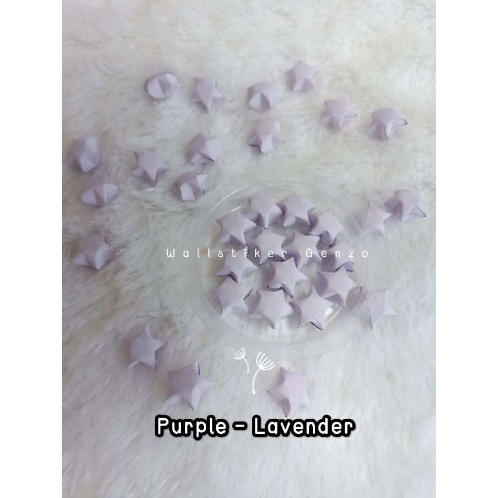 

WARNA UNGU PASTEL LAVENDER READY LUCKY STAR PAPER CRAFT HAND MADE ORIGAMI BINTANG PREMIUM VIRAL