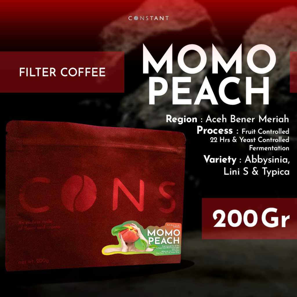 

Manual Brew Single Origin Filter Specialty Aceh Bener Meriah Peach Infused 200 Gr