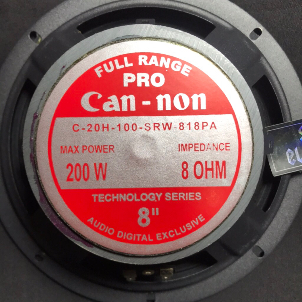 speaker 8 inch cannon woofer fullrange canon