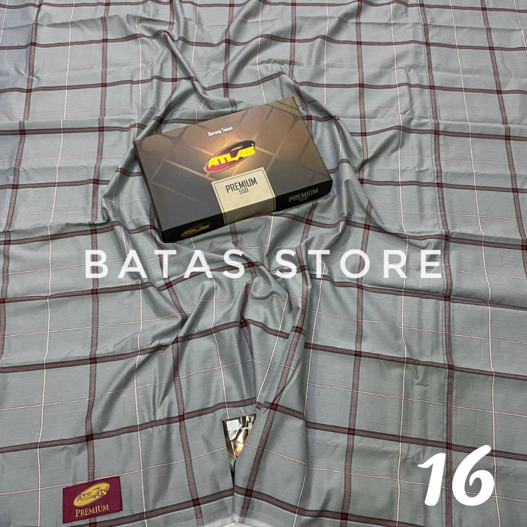 SARUNG ATLAS PREMIUM 550 SARUNG ATLAS PREMIUM MOTIF GARIS KOTAK KOTAK