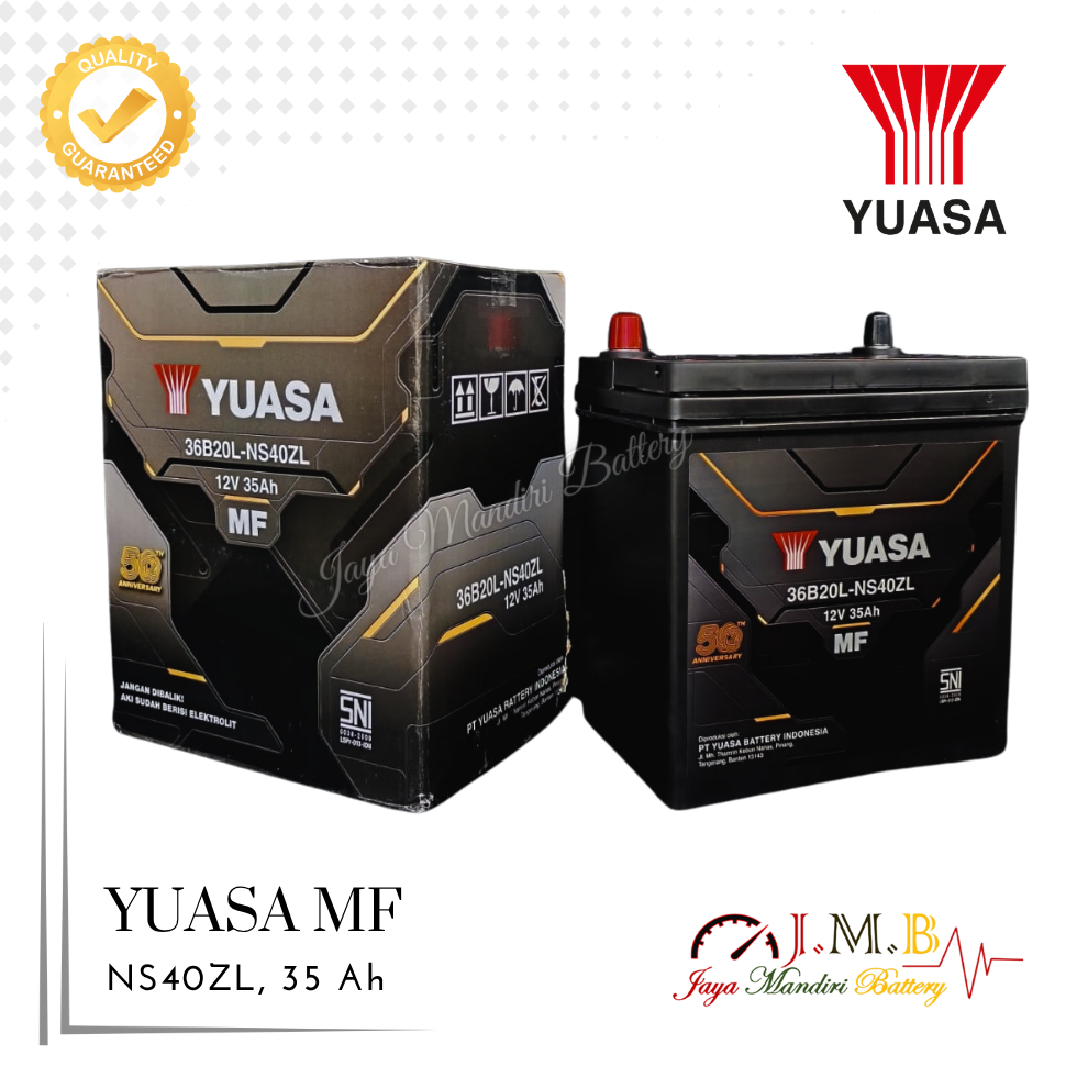 Aki Mobil YUASA NS40ZL Aki Kering Untuk Jazz, Brio, Agya, Ayla