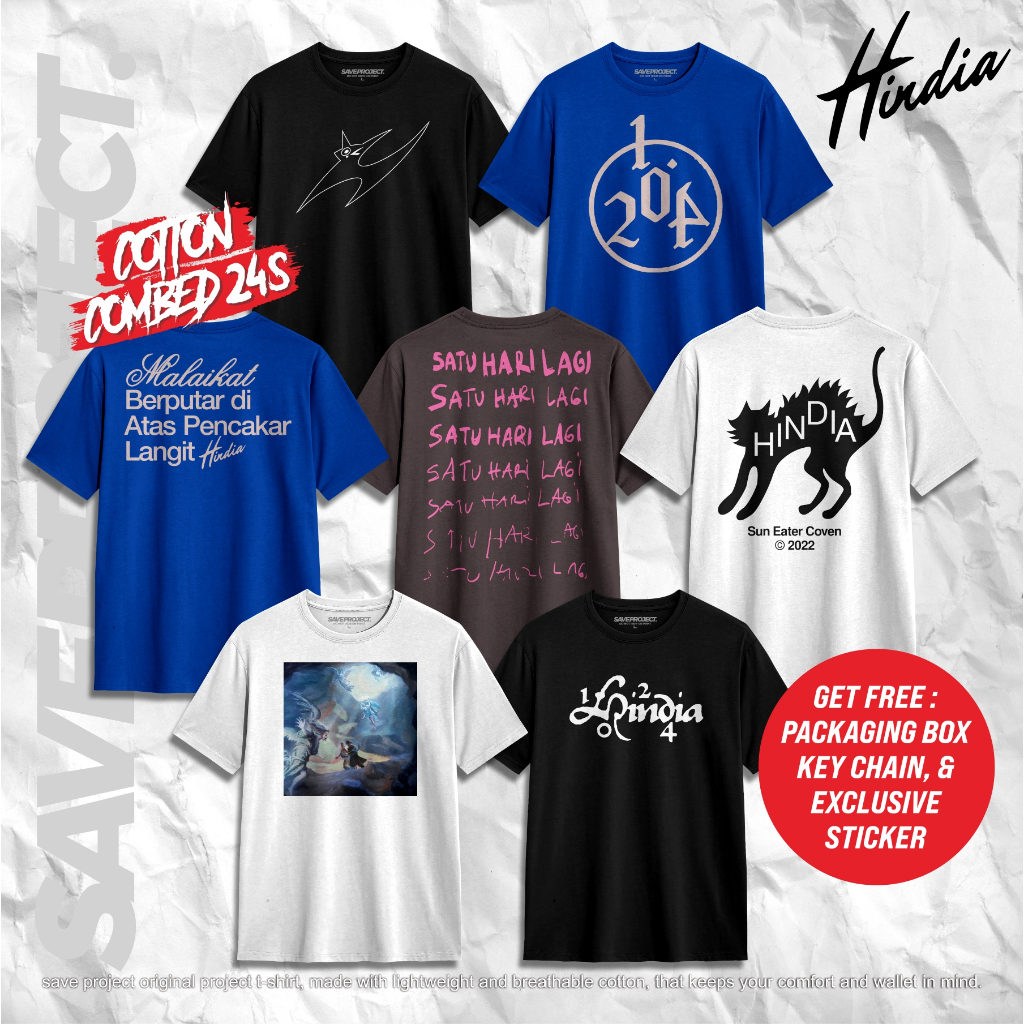 SAVE. Project | Kaos HINDIA "Series 4" | Baju Hindia | Merchandise Hindia | Kaos Distro | Kaos Pria