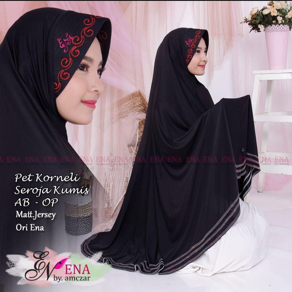 ena pet korneli / jilbab jumbo / hijab jumbo / hijab instan / hijab instan syari / hijab syari