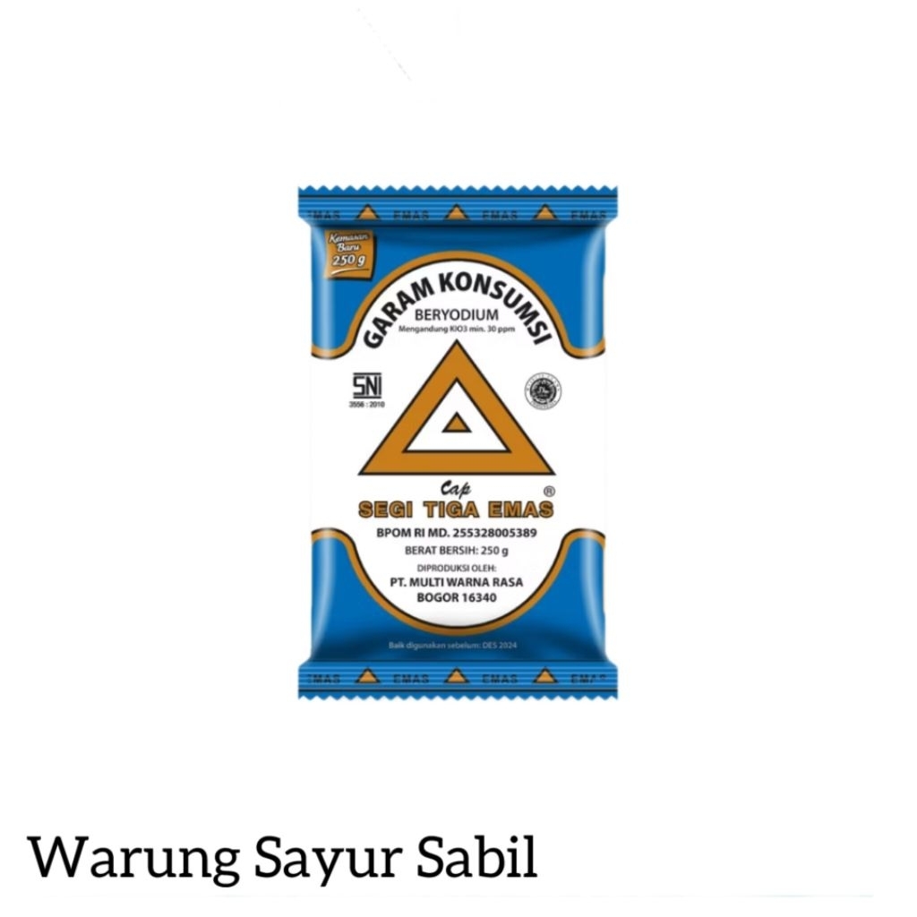 

Garam Masak Cap Segi Tiga Emas 250gram