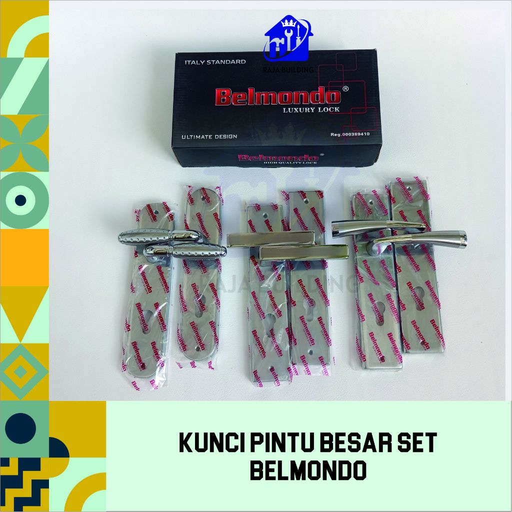 KUNCI PINTU BESAR SET BELMONDO/KUNCI PINTU SET/DOORLOCK/KUNCI PINTU BESAR SET