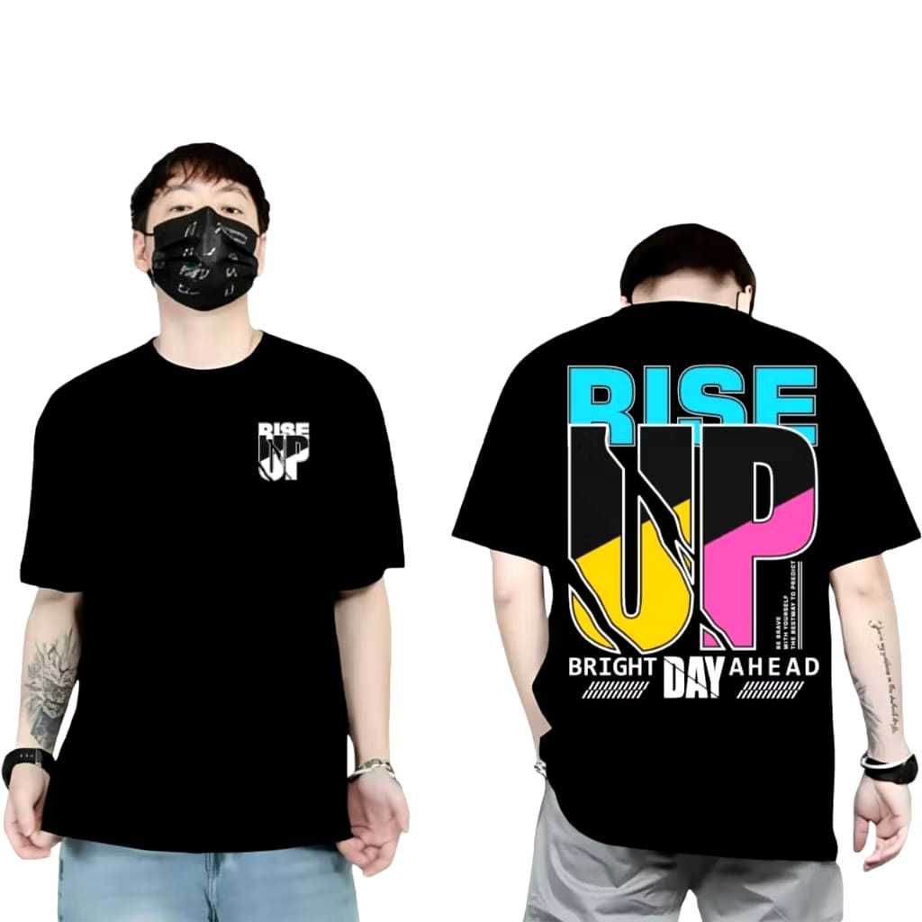BAJU KAOS PRIA RISK YOUR LIFE HITAM  2 WARNA / KAOS SABLON PRIA /SREETWEAR /KAOS OBLONG / BAJU COWOK