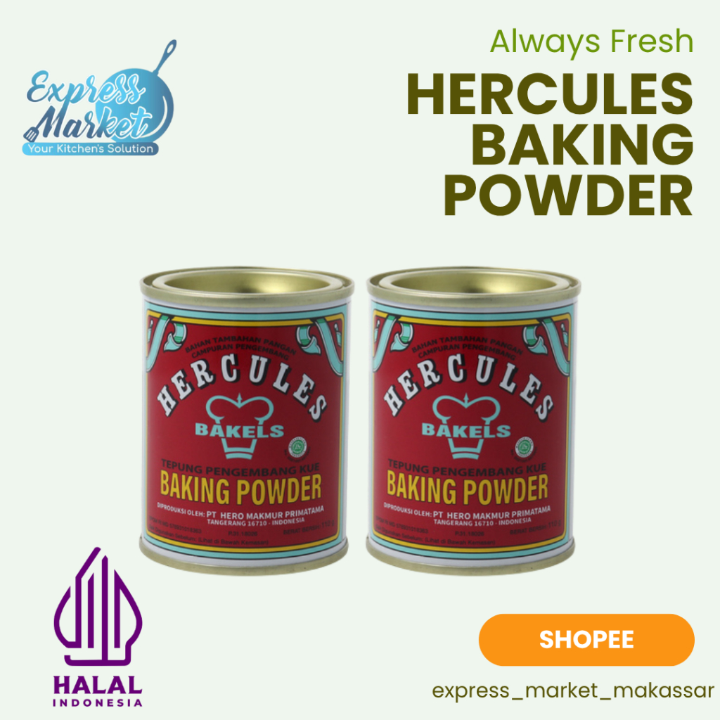 

Hercules Baking Powder Kemasan 110gr