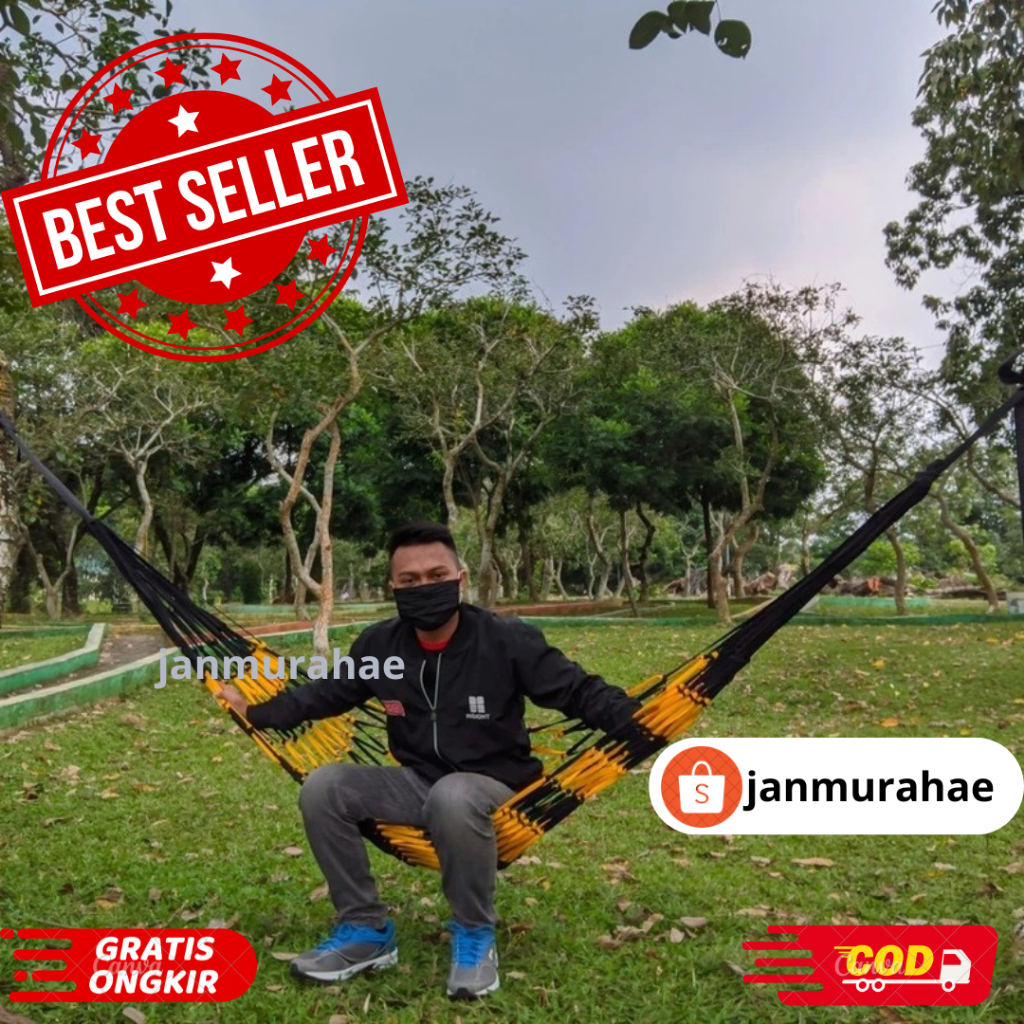 BEST SELLER Ayunan Tali Rajut Gantung Dewasa / Ayunan Gantung Jumbo Tali Kuat