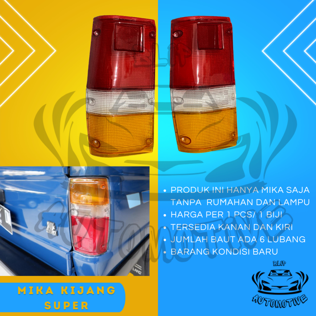 Original MIKA STOP LAMP KIJANG SUPER/MIKA RETING BELAKANG KIJANG SUPER/MIKA LAMPU KIJANG SUPER