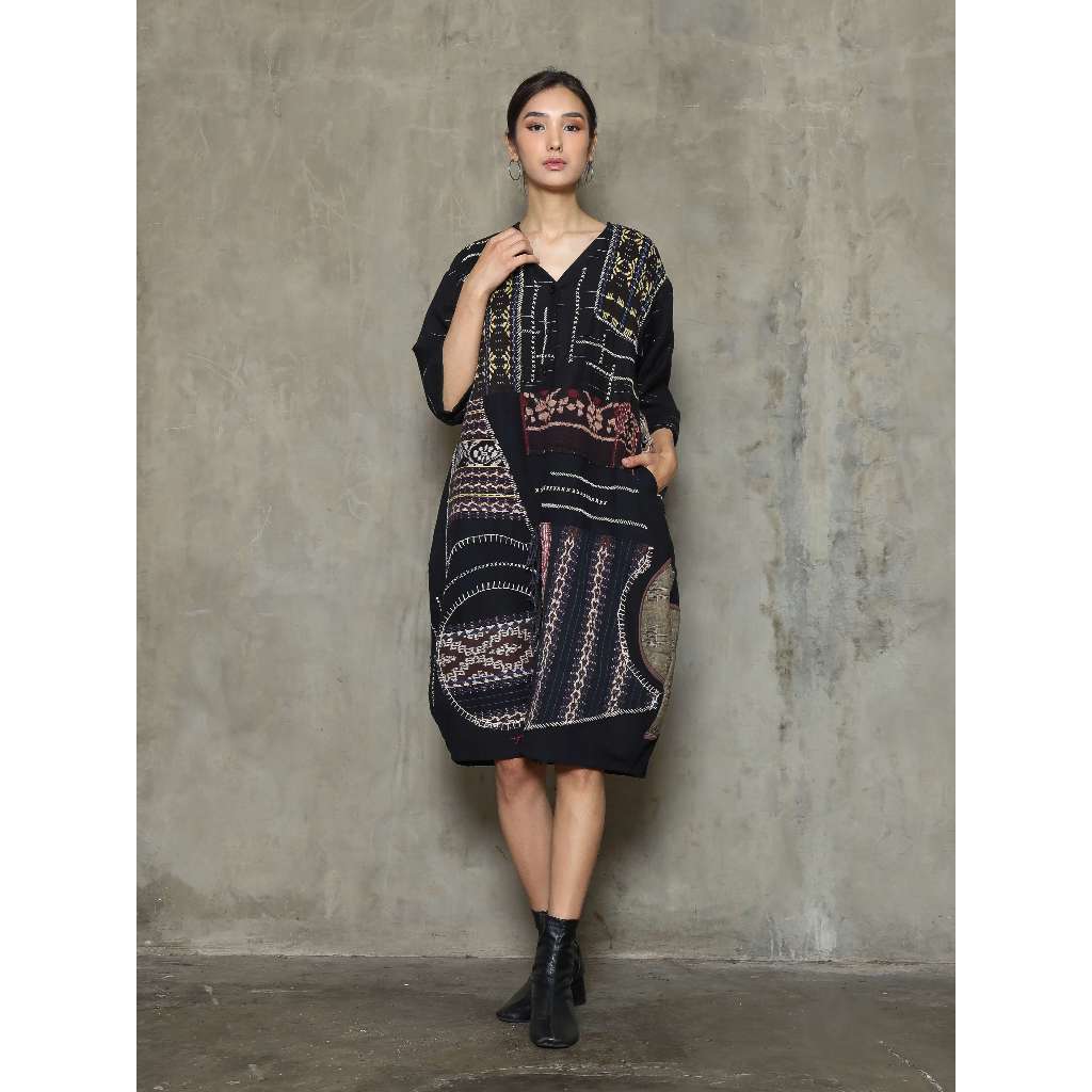 Emmy Thee || Utopia Dress Look 10 (Motif Random) / Tenun