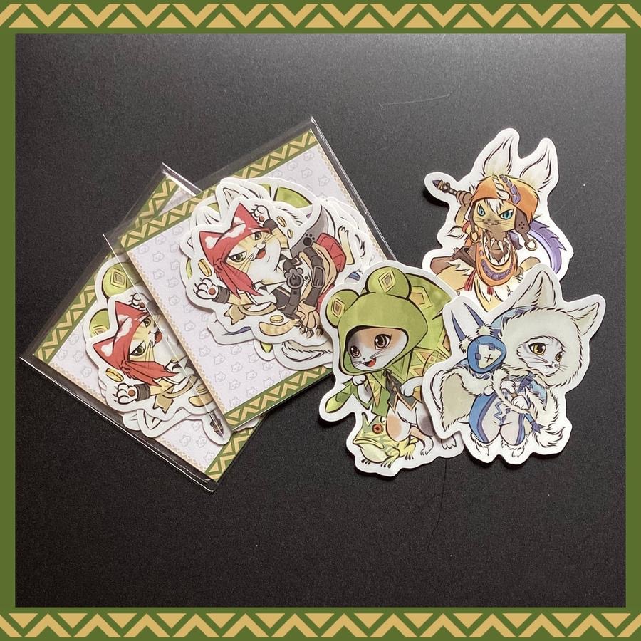 

Sticker Vinyl Monster Hunter Palico Set Isi 4