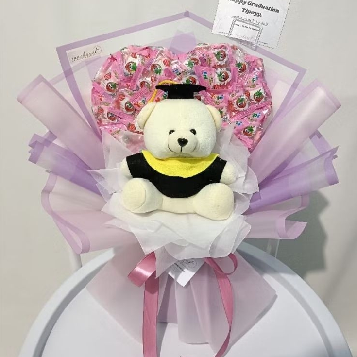 

BOUQUET YUPI LOVE + FOTO | SNACKQUET | hadiah wisuda / hadiah graduation / hadiah ulang tahun