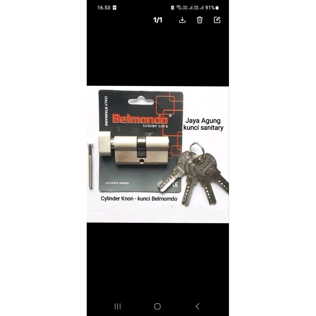 Silinder  Kunci Knob Besar Cylinder Kunci Pintu Knob