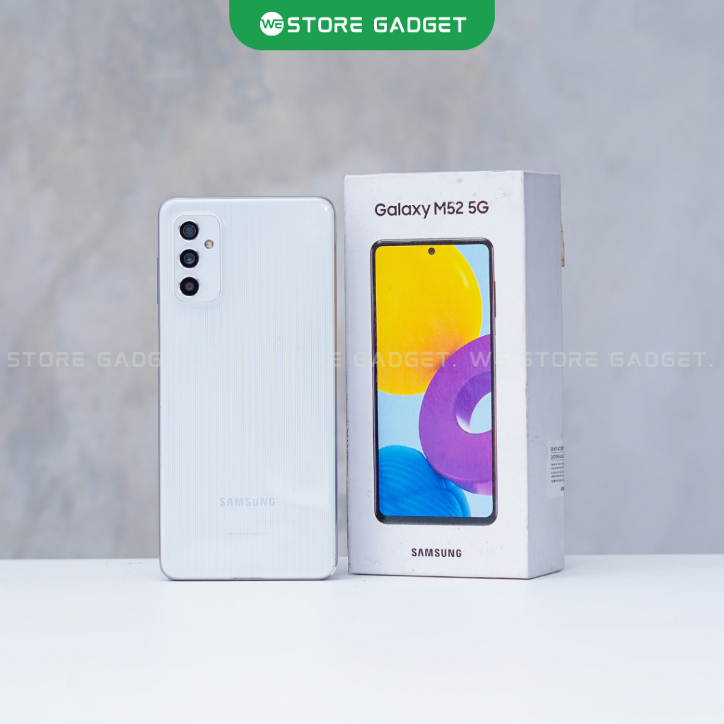 SAMSUNG GALAXY M52 5G 8/128GB SECOND ORIGINAL FULLSET GARANSI RESMI
