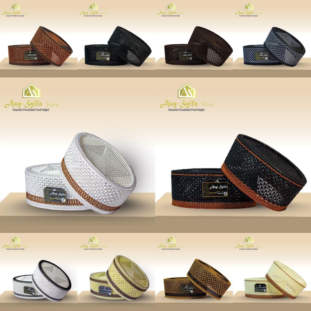 PECI RAJUT GAYA AKAR HANDMADE PREMIUM| KOPIAH| SONGKOK DEWASA