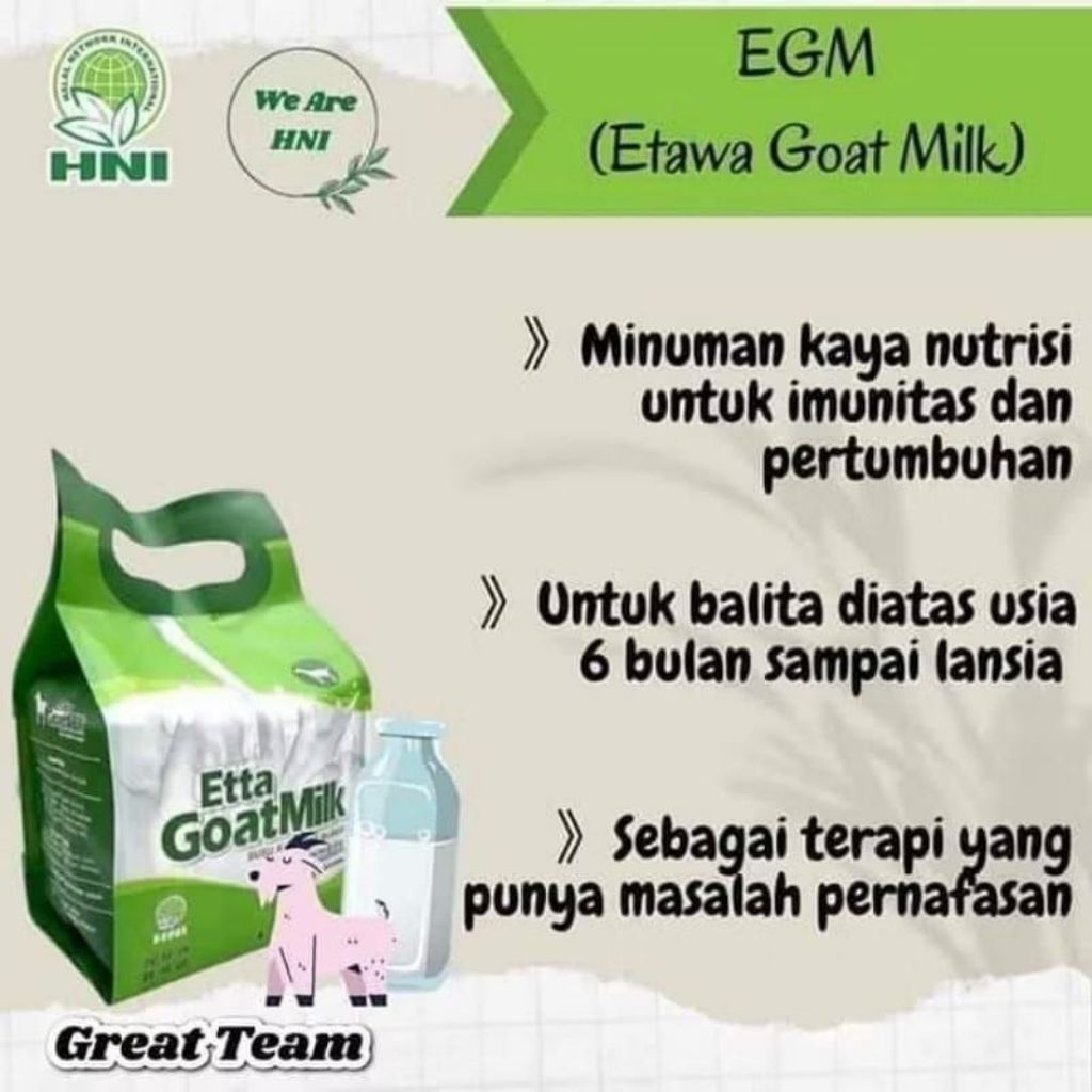 

susu Etta goat milk HNI HPAI EGM susu kambing baik untuk kesehatan tubuh dan bagus utk tulang