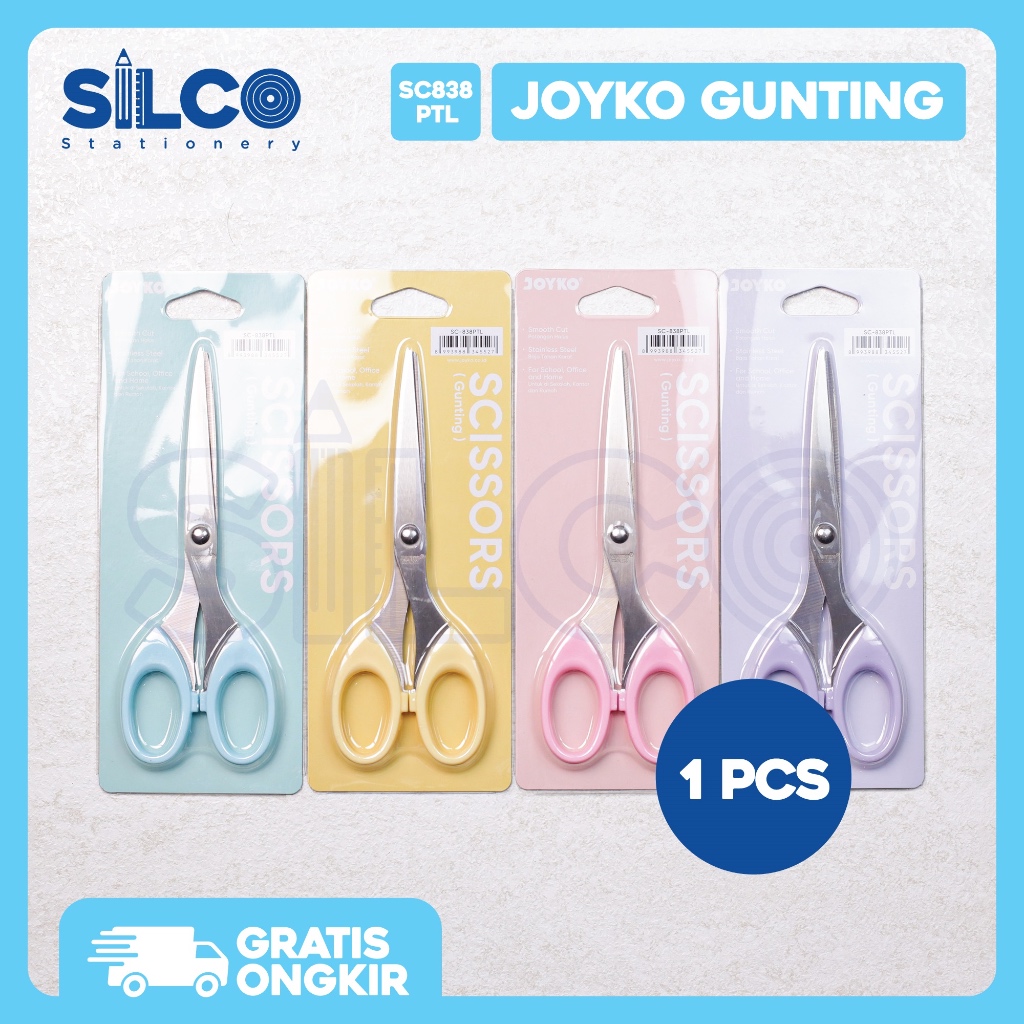 

Gunting JOYKO Sedang SC838 - Biru / Kuning / Pink / Ungu [PCS]