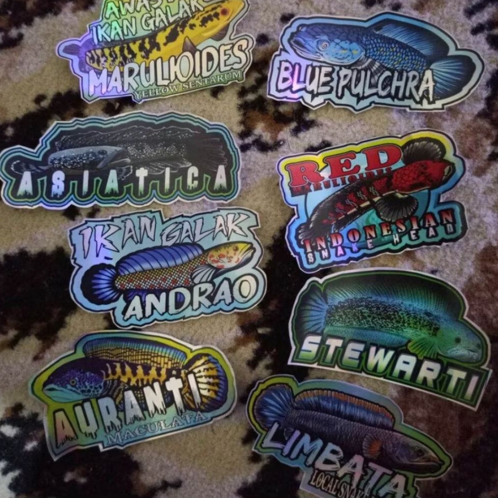 

Stiker Channa Hologram Anti Air Glossy 8cm