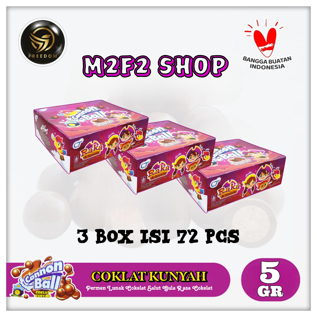 

Permen Lunak Cannon Ball Rasa Cokelat Sachet - 5 gr (Kemasan 3 Box)