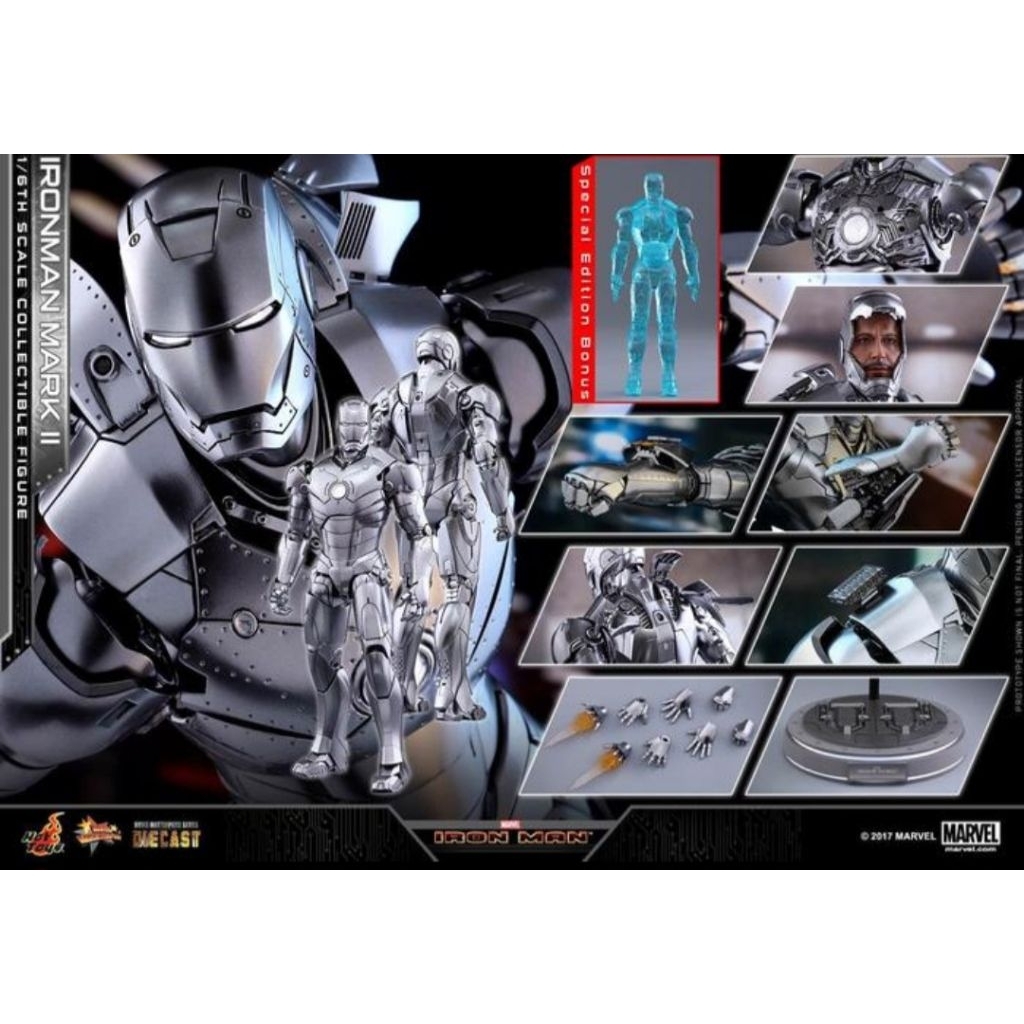 Hot Toys Iron Man Mark 2 Diecast Special Edition BIB Fullset Lengkap