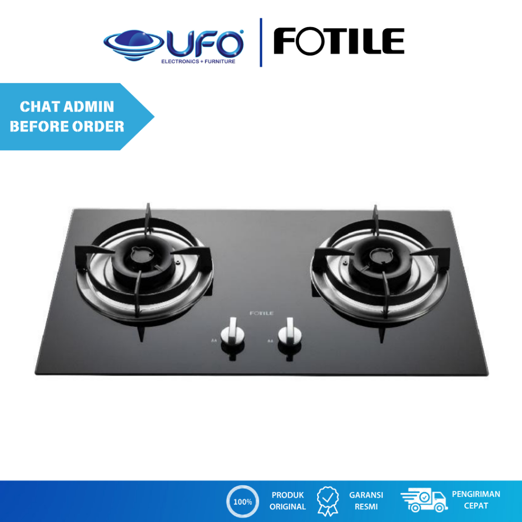 FOTILE KOMPOR GAS TANAM BUILT IN 2 TUNGKU GHG73205