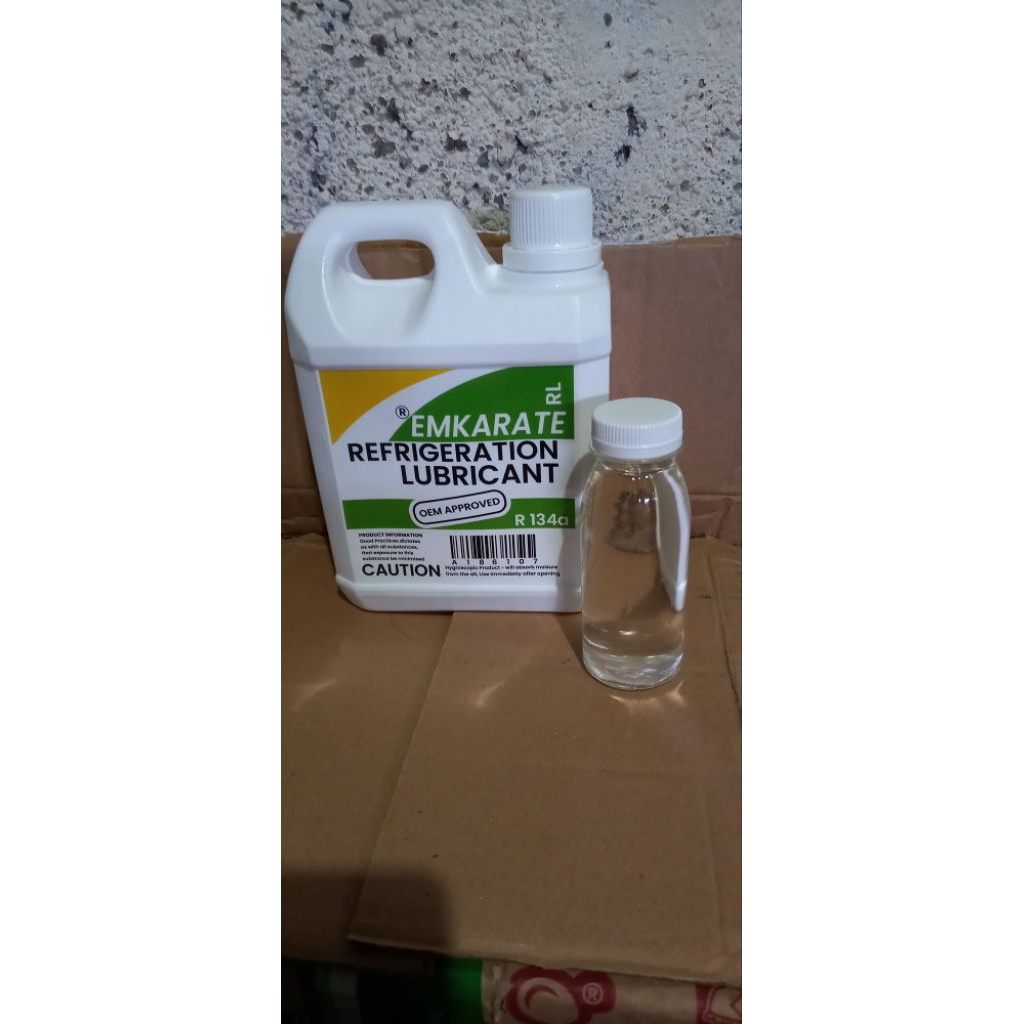 oli kompresor kulkas / mobil r134a ecer 100ml oli emkarate ecer 100ml