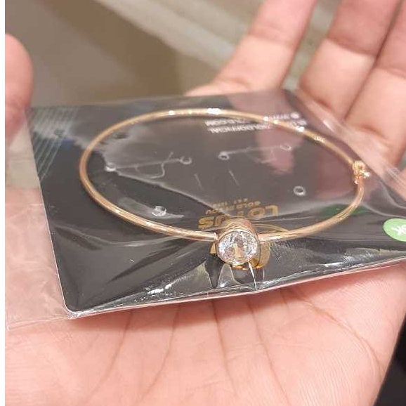 GELANG OVAL LADY SOLITAIRE LOTUS KADAR 375 8K