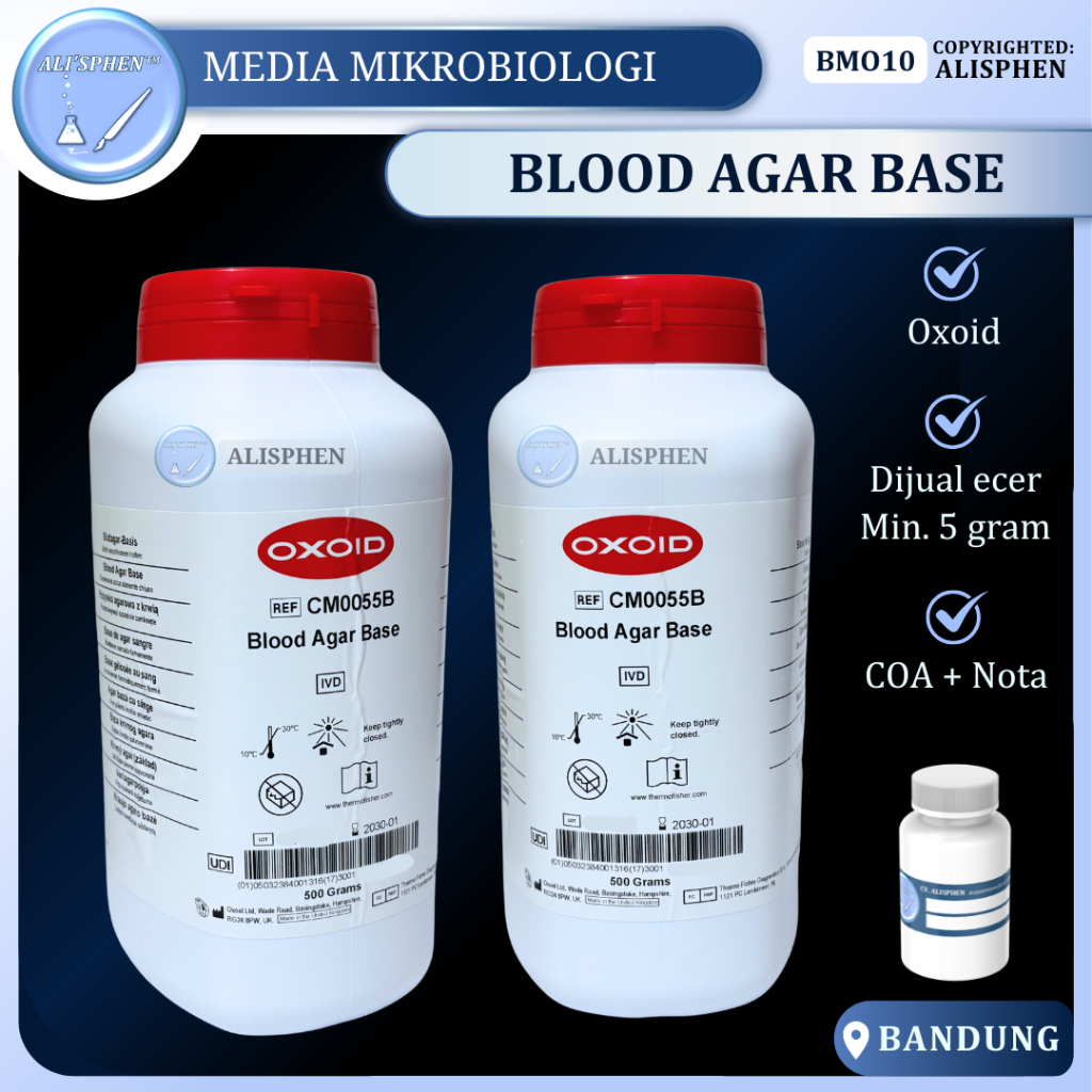 [BMO10] Blood Agar Base | Media Agar Darah | OXOID | Media Mikrobiologi | For Laboratory Use