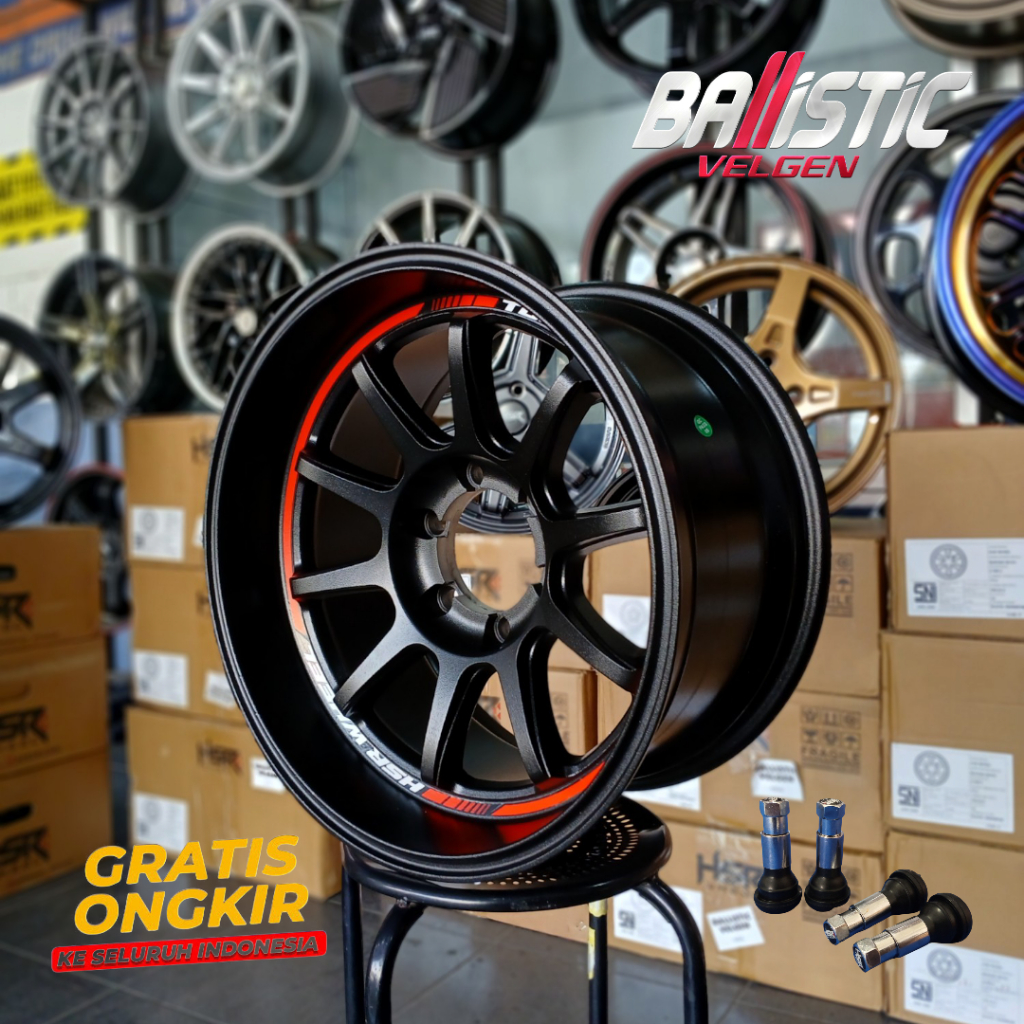 VELG RALLY LOOK RING 18 HSR TOBOALI MOBIL PAJERO FORTUNER R18 BLACK DOP LEBAR 95 ET-5 PCD 6X139,7