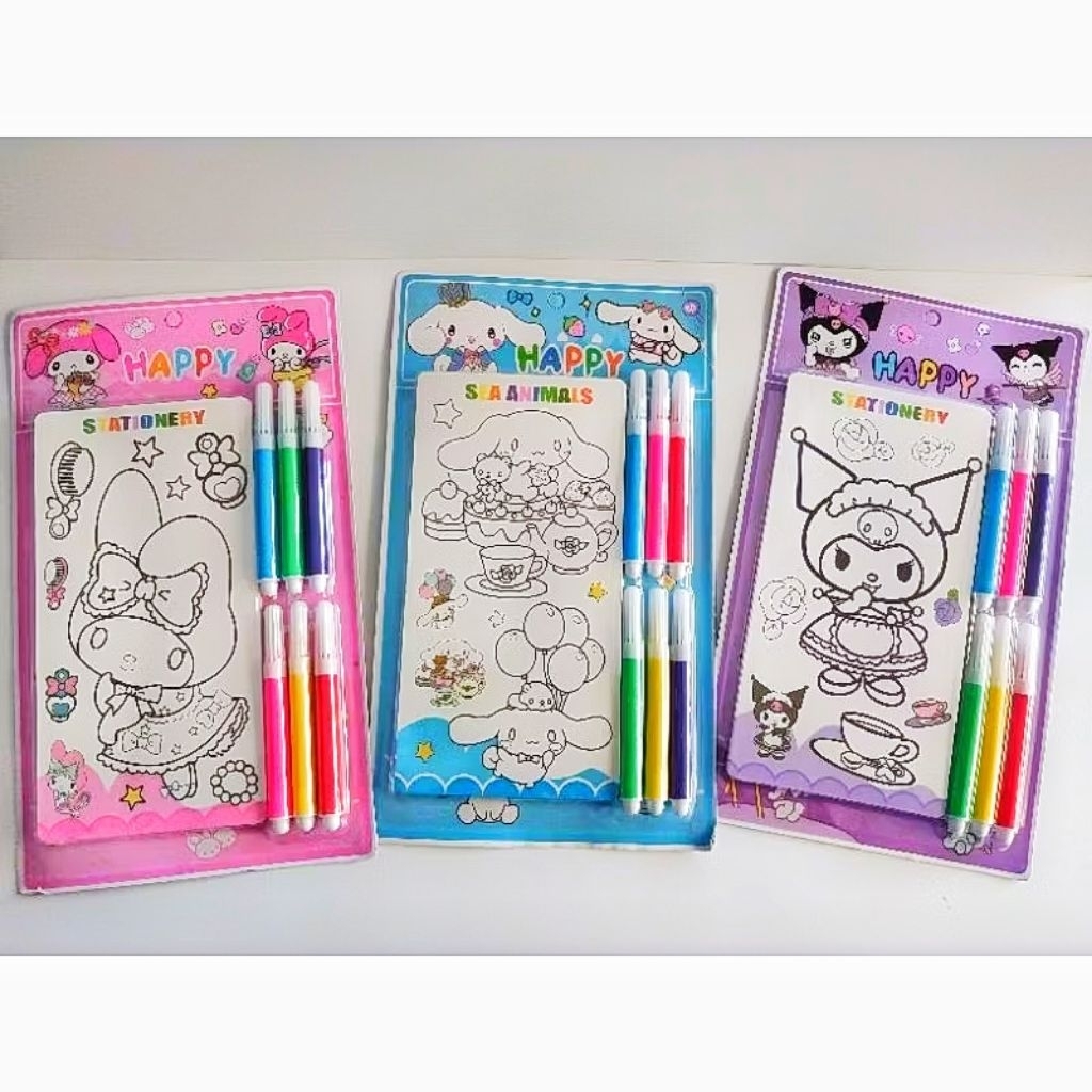

DIY SET ANAK MEWARNAI KARAKTER SANRIO DENGAN SPIDOL WARNA MAINAN MELATIH MOTORIK DAN KESABARAN