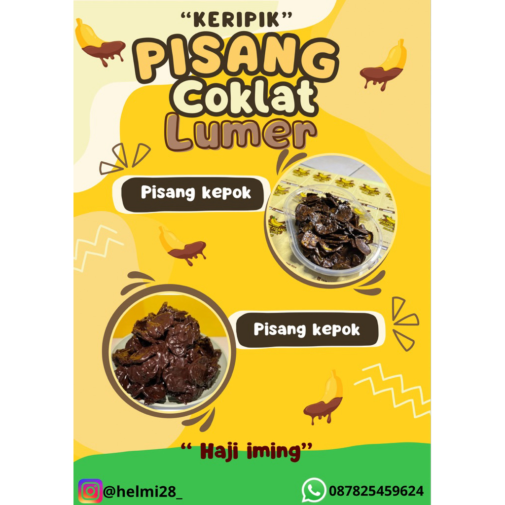 

keripik pisang coklat lumer