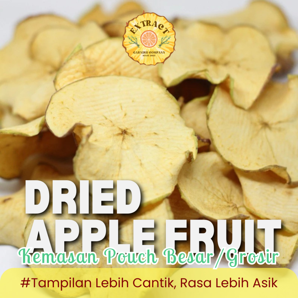 

[BUKAN KERIPIK] Premium Dehydrated Apple Slice Kemasan Grosir / Dried Apple / Apel Kering / Infused Water Pack