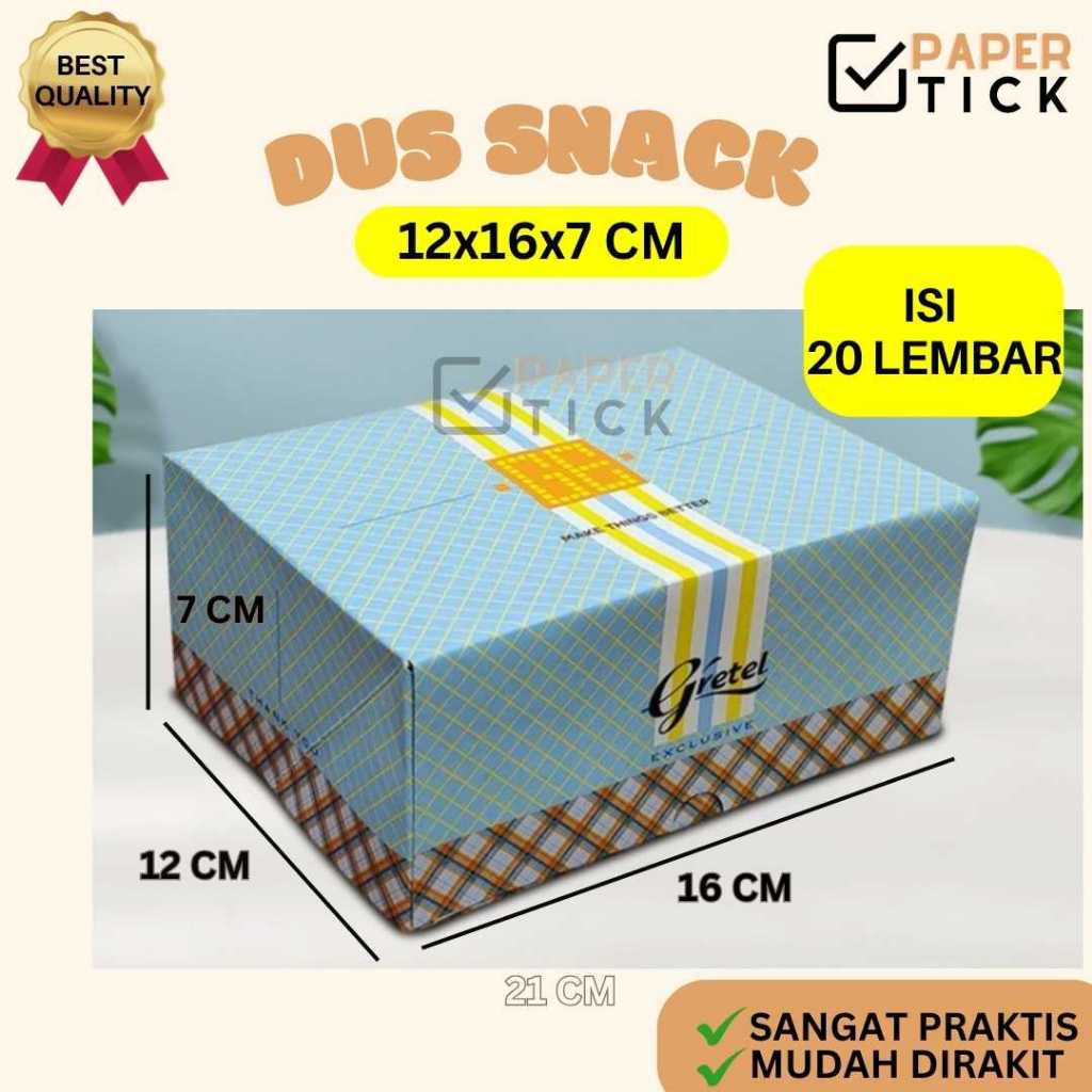 

(isi 20 lembar) Dus Nasi / Dus Snack Motif BIRU / Box Kue / Snack Box 12 x 16 x 7 CM / 12x16x7 CM