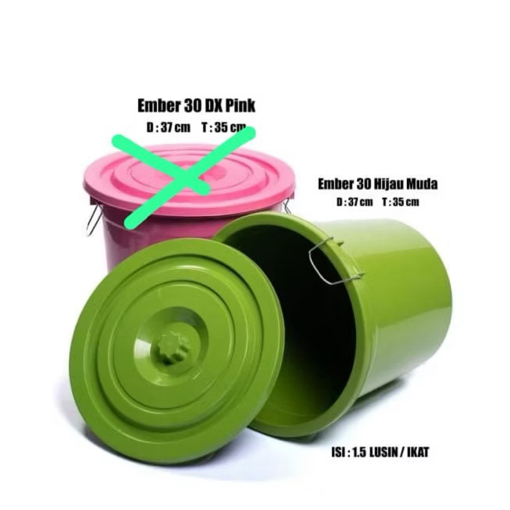 ember tutup 30 liter ember wadah