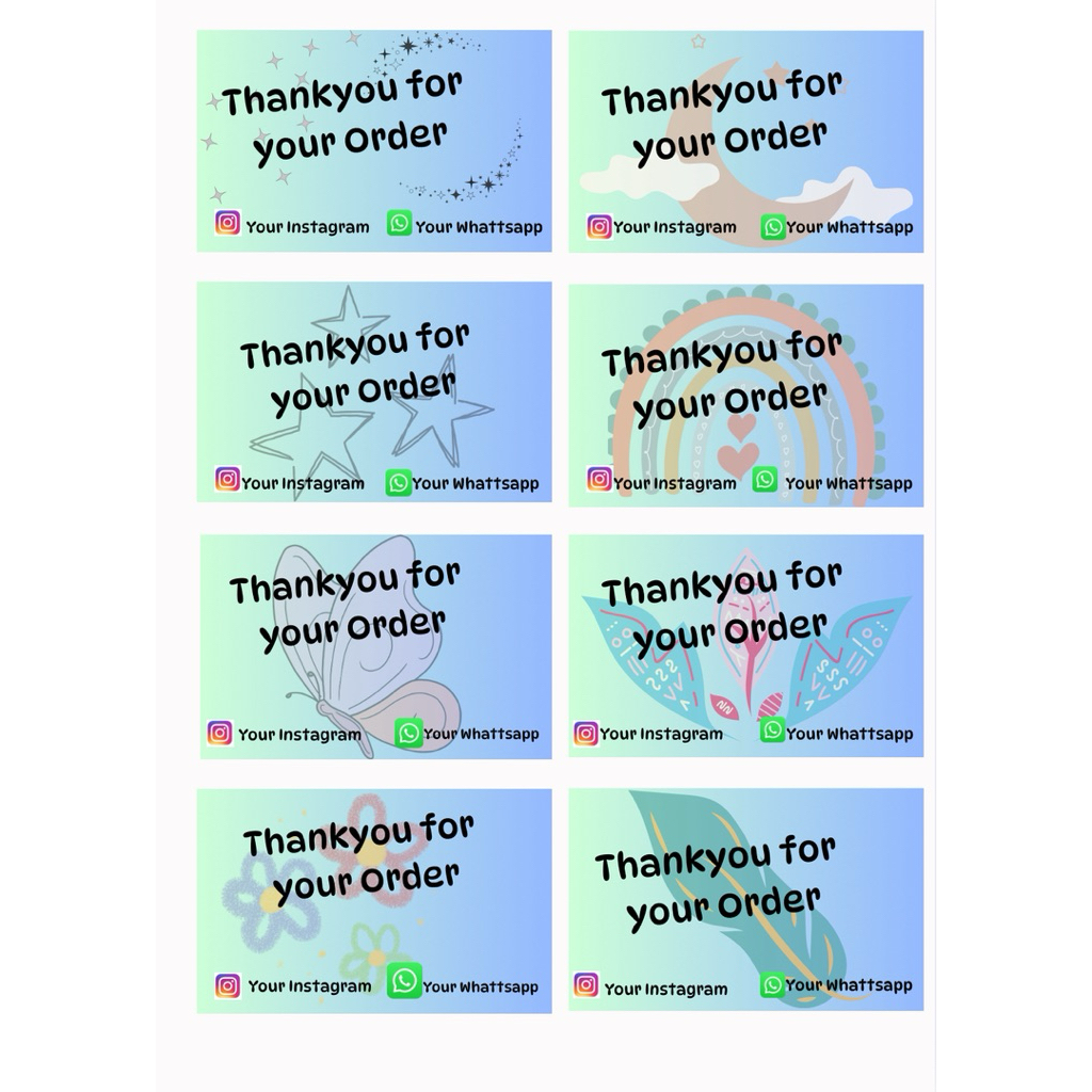 

Thankyou card online shop / sticker packing online shop