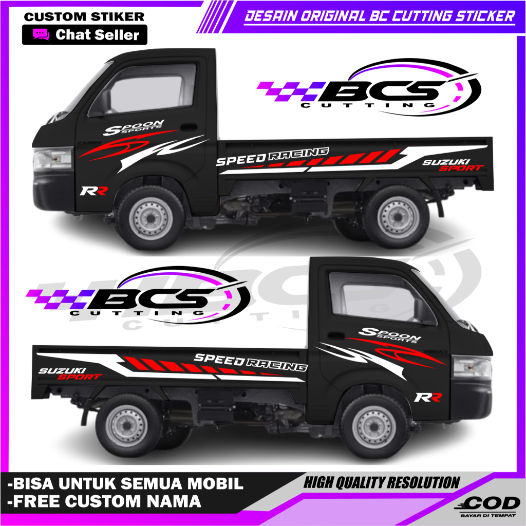 stiker mobil pickup New Carry Stiker Pickup Indonesia stiker Striping Bodi Mobil Suzuki New Carry Te