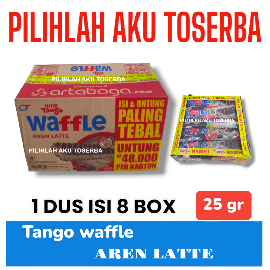 

Tango WAFFLE AREN Latte - ( HARGA 1 DUS )