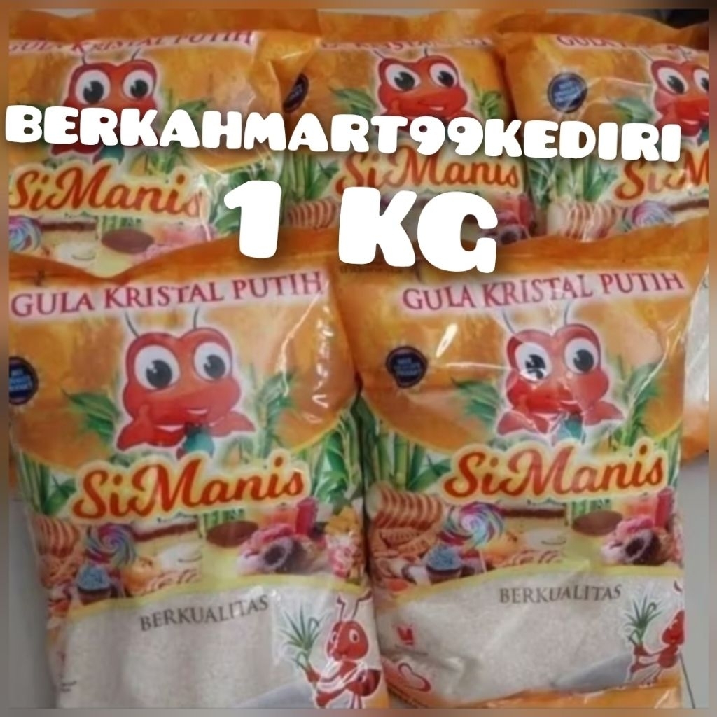 

Gula pasir cap si manis kemasan 1 kg