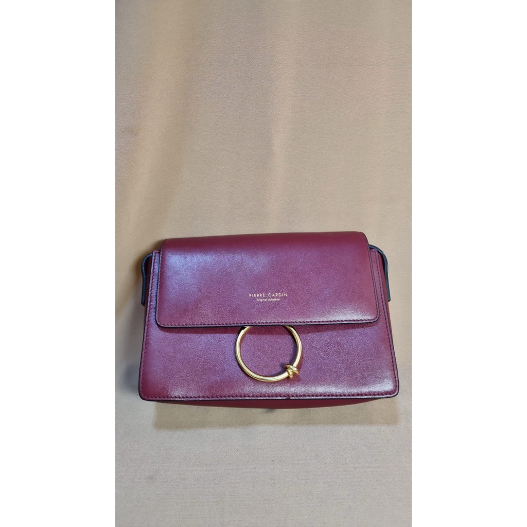 Tas Preloved Second Branded Slingbag Wanita Maroon