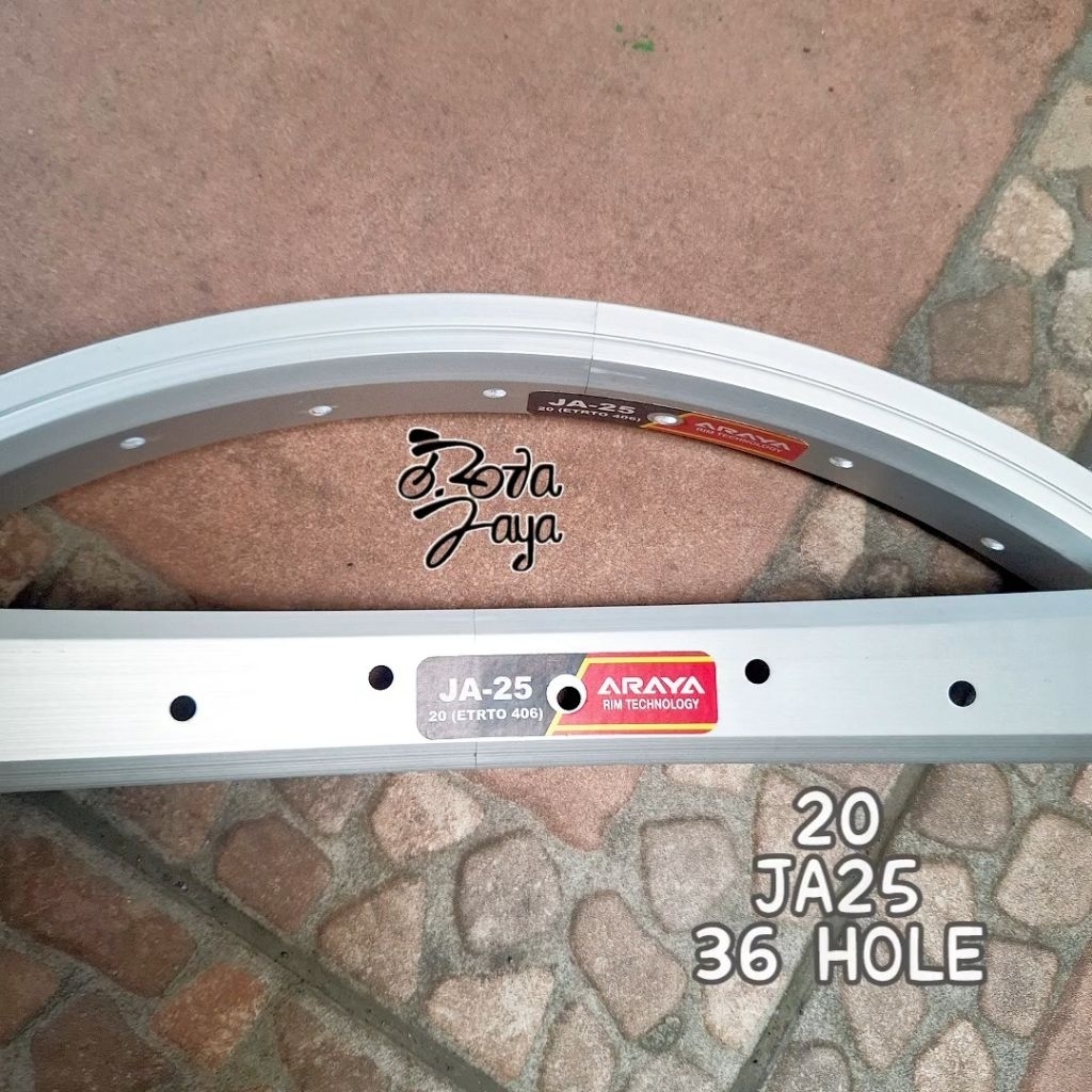 VELG RIMS ARAYA 20 x 1.50 JA25 SILVER 36H 406 SINGLE WALL