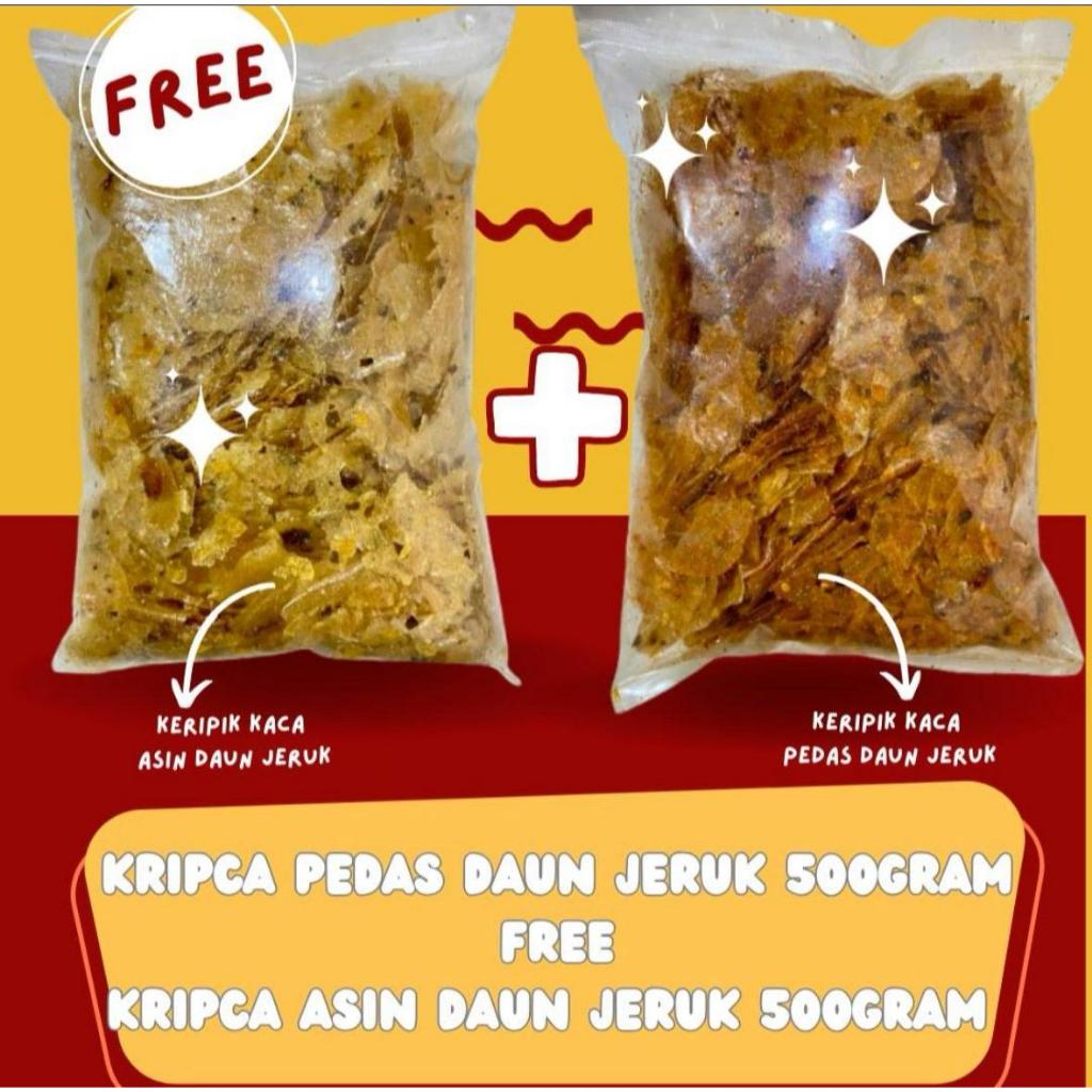

BUY 1 GET 1 Keripik Kaca 500gr | Pedas + Asin Original | Snack Viral