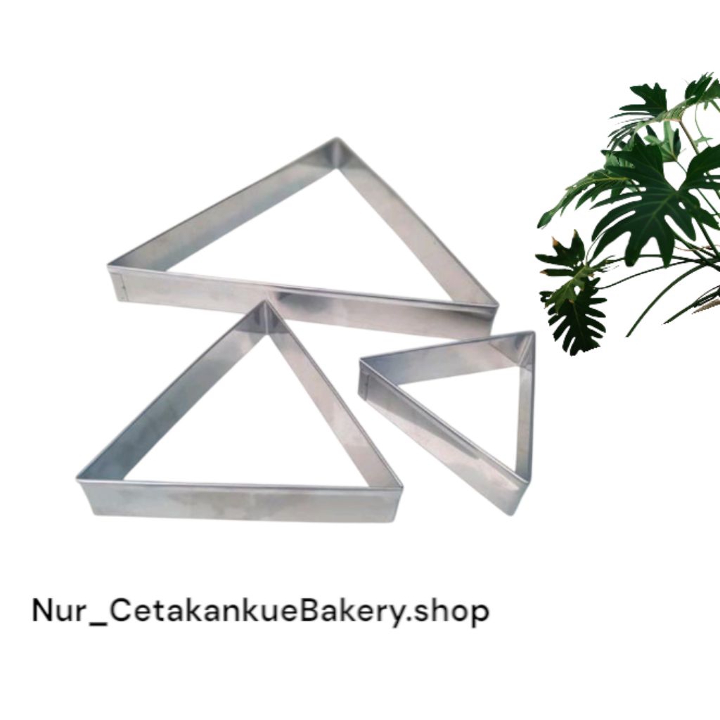 Ring Roti segitiga bahan stainless dengan variasi ukuran/Ring Cutter segitiga/Cookie Cutter segitiga
