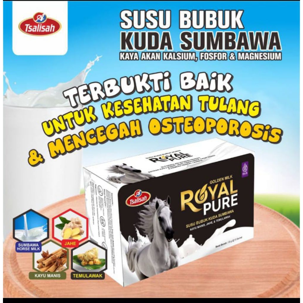 

susu bubuk kuda Sumbawa isi 10 saset produk original dari TSALISAH